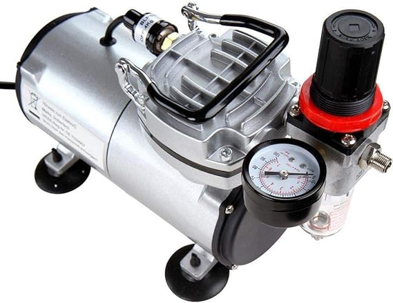 TIMBERTECH Airbrush Kit with Compressor, Multi-purpose Airbrush Compressor Set, Dual Action Gravity Feed Airbrush with Air Hose for Hobby, Body Tattoo, Model Painting, Automotive Graphic, Make-up