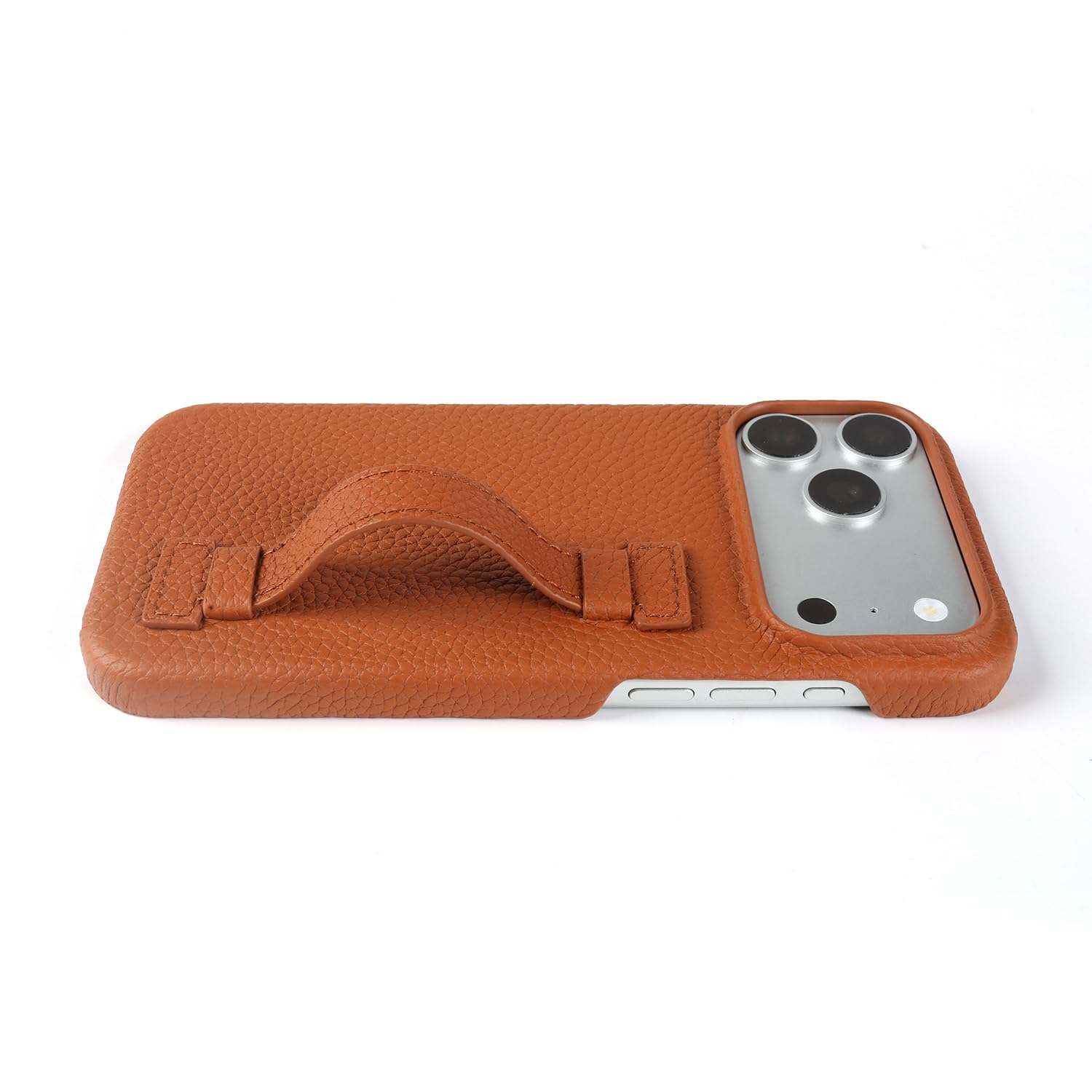 pour iPhone 15 Étui en Cuir avec dragonne et Support intégré (pour iPhone 15/Rouge Selle 6212)