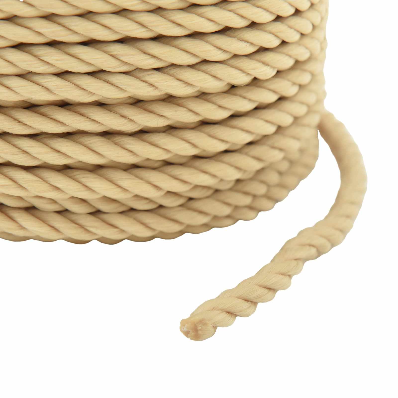 Corda per barca in polipropilene PP, 25 m x 0,5 cm, corda naturale per vela, barca, yacht, outdoor, per fissare e tendere in caso di pioggia e raggi UV