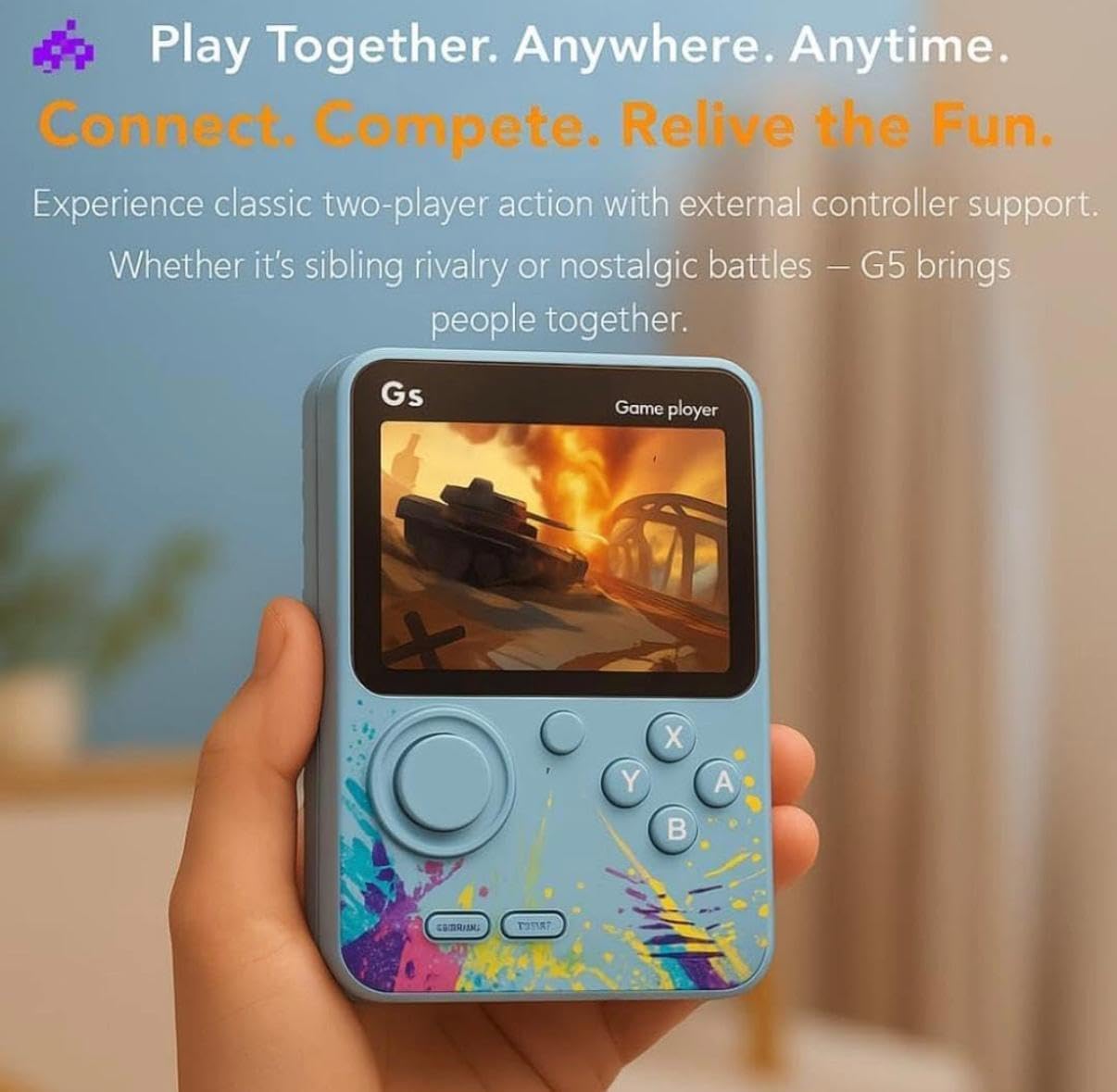 Storio G5 Handheld Game Console for Kids | Retro Gaming Device with 3.0 Inch HD Screen | 500 Built-in Classic Games | AV Output | Portable Video Game Player for Boys & Girls | Multicolour 2