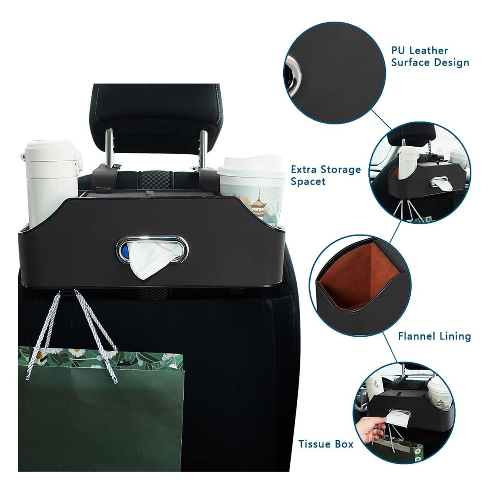 Organizador Respaldo Asiento Coche para Jaguar E-Pace/XE/XF/X-Type