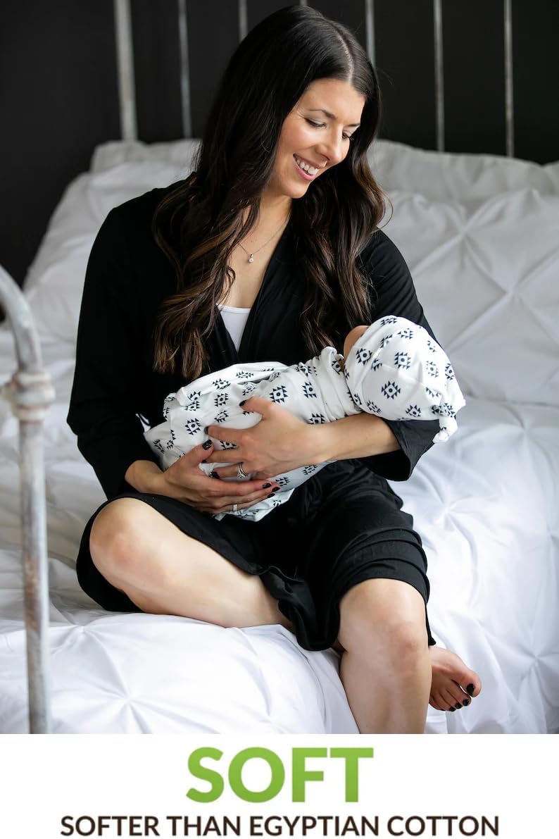 Joyaria Women Bamboo Viscose Robe Super Soft Comfy Summer Cooling Short Lightweight Bathrobe with Pocket S-XXL - Image 7