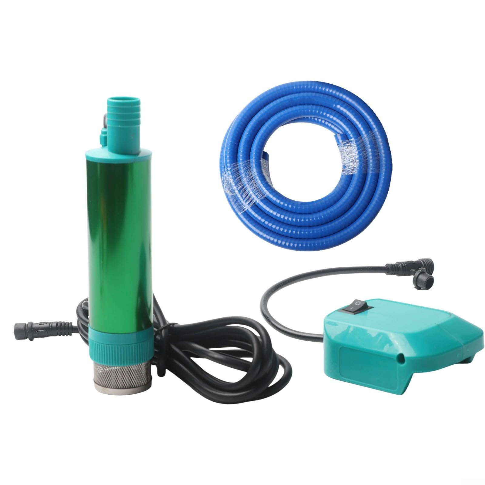 Pompe à huile électrique en alliage plastique portable vert (pompe + tube)