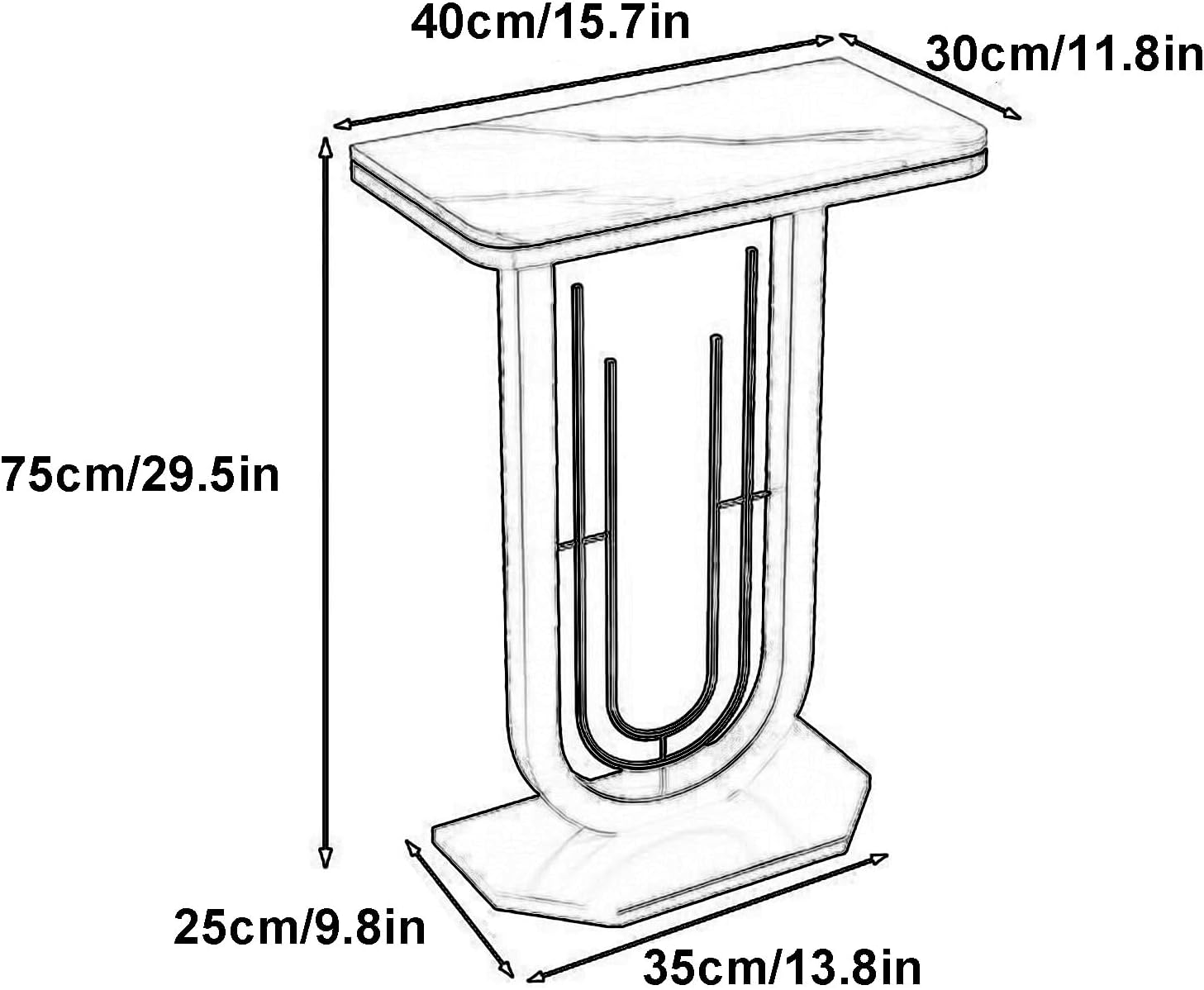 Thin Entryway Table Iron Console Table Modern Console Accent Tables for Hotel Café Entrance(Gold)