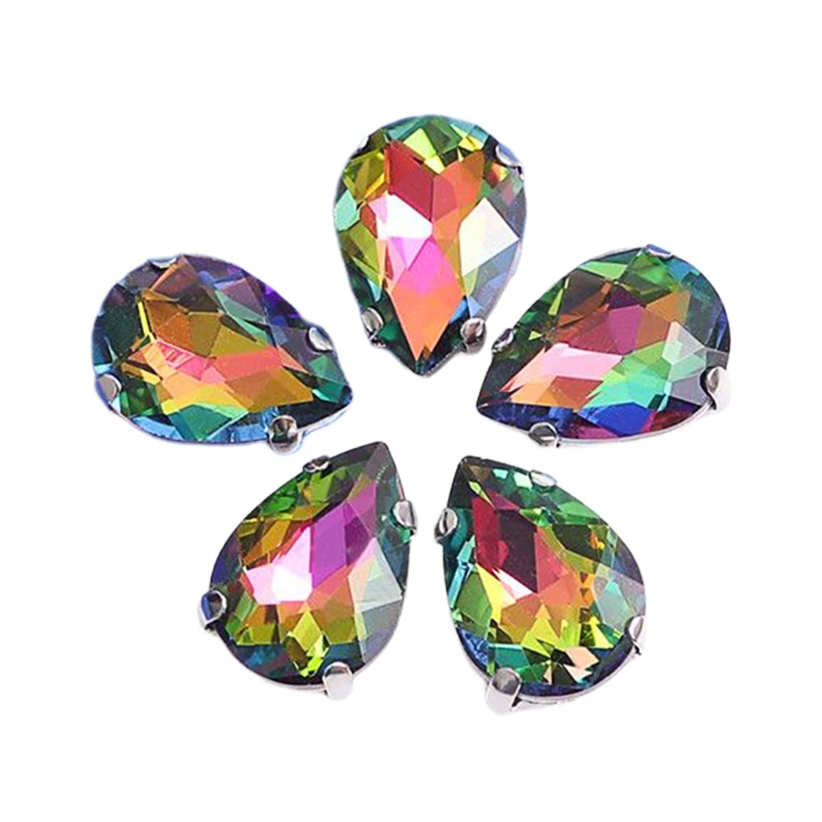 Strass con retro piatto, per artigianato, in vetro, per unghie