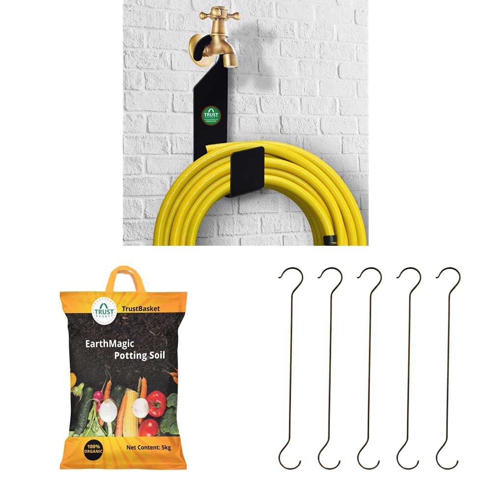 TrustBasket Garden Hose Pipe Hanger/Holder/Stand Made of Strong