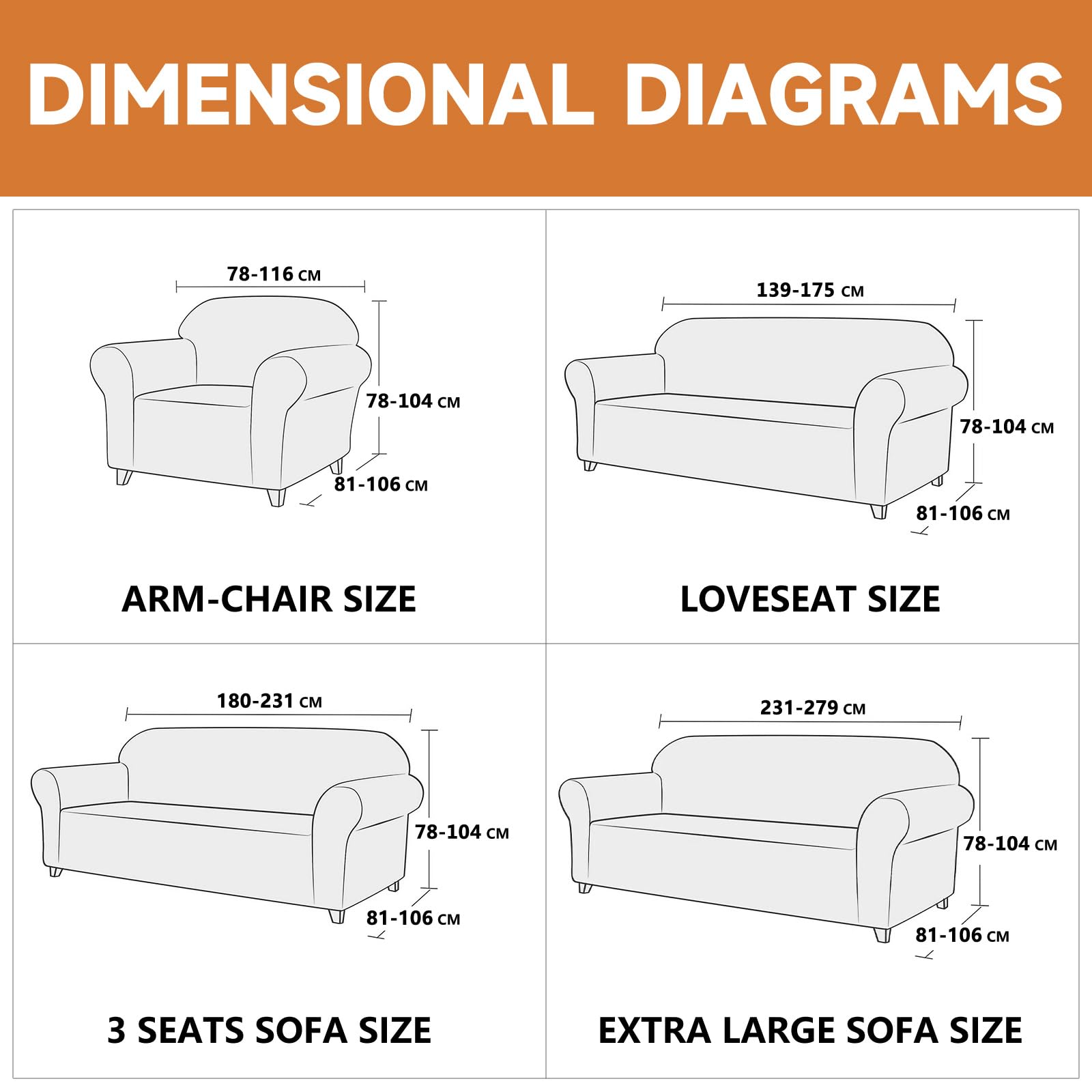 Ystyle Copridivano 3 Posti Con Braccioli - Elasticizzato Copri Divano Antigraffio Gatto, Fodere Copridivani Antiscivolo Antimacchia Lavabile, Copripoltrona Bottom Con Elastica, Cachi