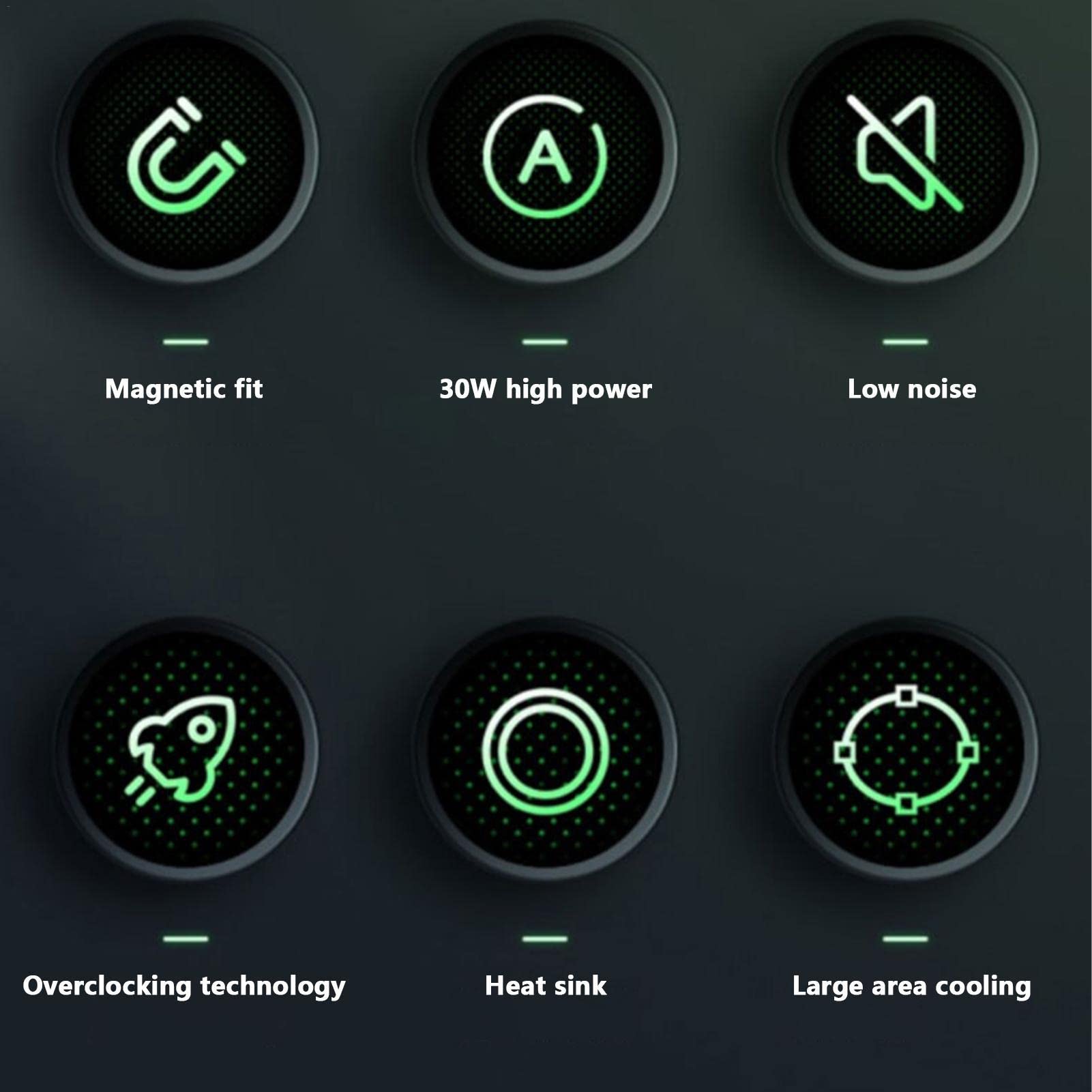 3 refrigeración del teléfono - Radiador teléfono móvil semiconductores con Ventilador silencioso,refrigeración teléfono portátil magnético Alimentado