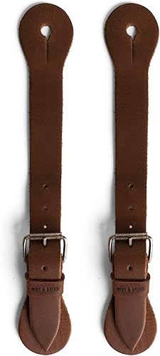 Hide & Drink, Juego de 2 correas de espolón individuales para equipo de botas de vaquero, hombres y mujeres, rodeo, ecuestre, cuero de grano