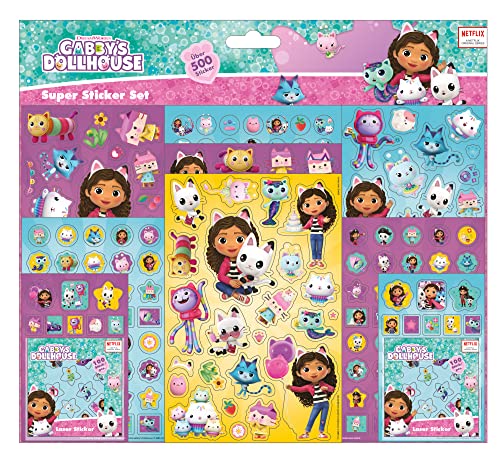 Undercover 66000000035 – Gabby's Dollhouse Mega Set Stickers – 500 Gabbys Dollhouse Stickers by Undercover