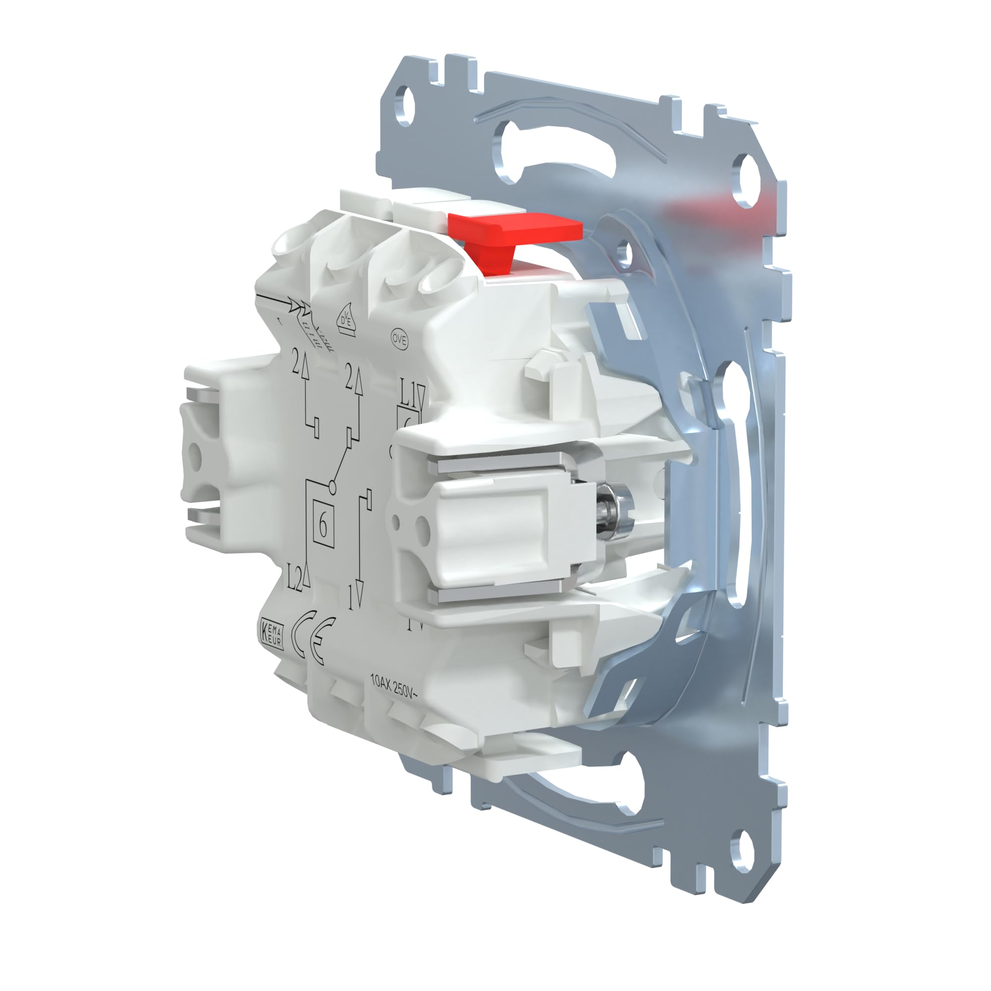 Schneider Electric Merten MEG3126-0000 wkładka przełącznika podwójnego, 1-biegunowa, 10 AX, AC 250 V, zaciski wtykowe