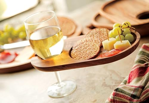 Miniatura 5 de Ironwood Gourmet Petaluma - Platos de cóctel, madera de acacia, juego de 4