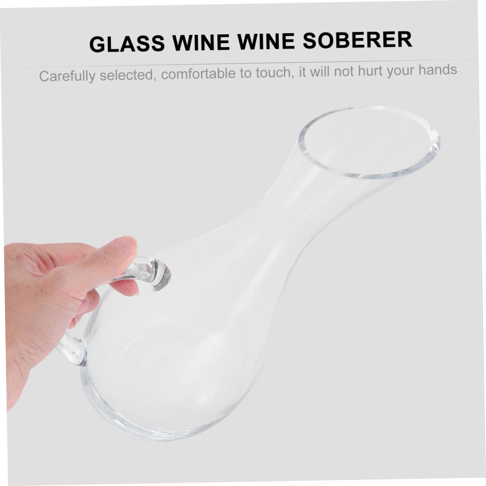 Decanter Vino in Vetro Trasparente con Ergonomico Versatore per Ristoranti Bar e Casa Facile da per Esaltare Gusto del Vino