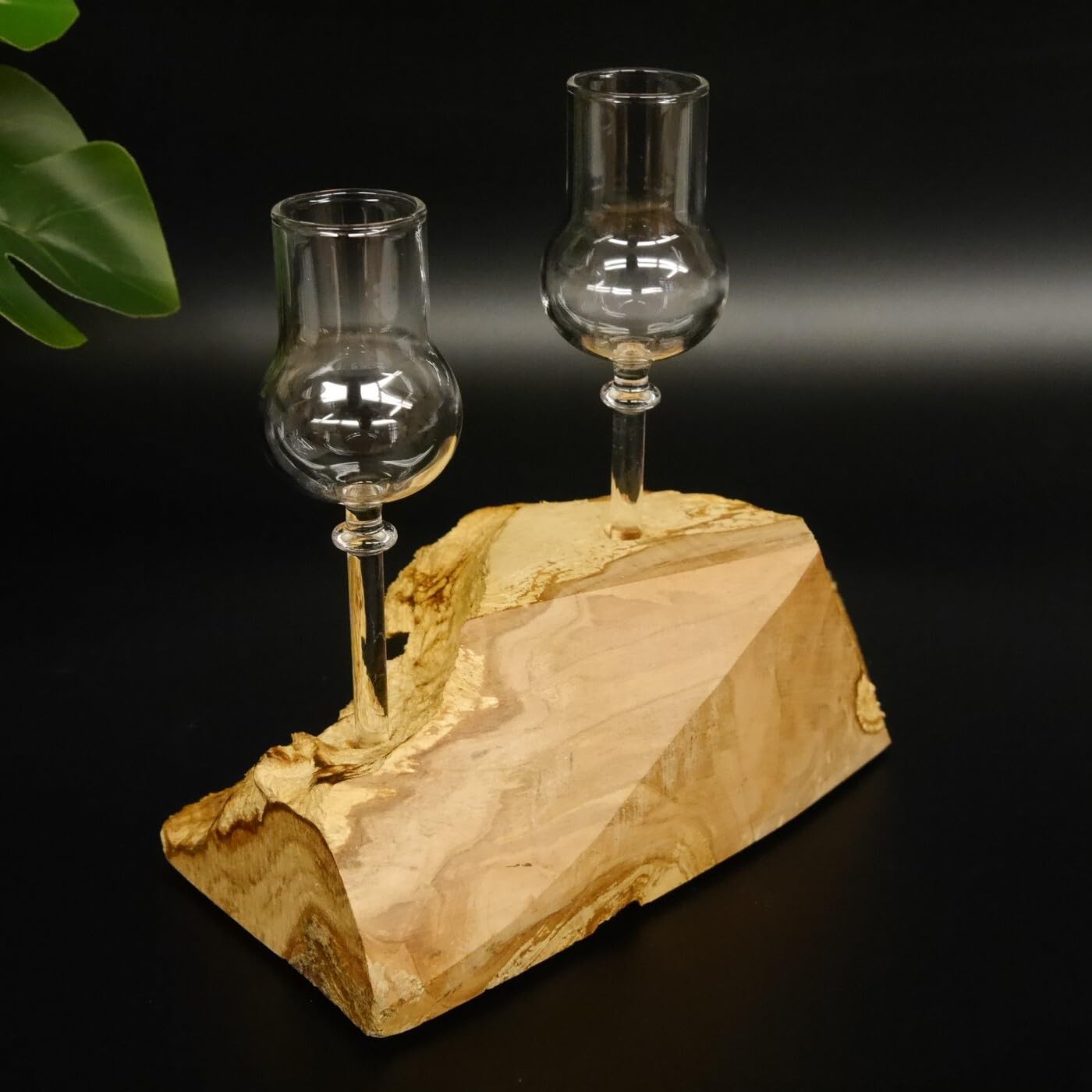 GTK Geweihe & Trophäen Krumholz 27.60.1.77 Lot de 2 verres à shot avec pied sur racine