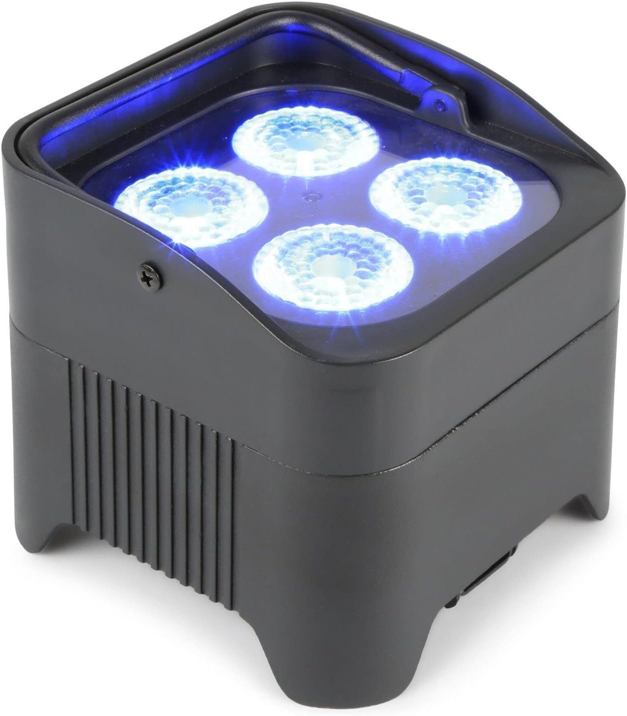 BeamZ BBP94 Pack 4 focos PAR LED con batería y flightcase | 4 barras LED RGB, control por secciones, mando y DMX, perfectas para escenarios y paredes