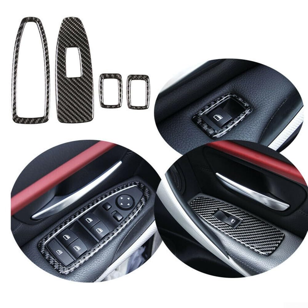 13 pezzi copertura per pannello interno in fibra di carbonio, rivestimento decorativo per interni per BMW Serie 3 4 F30 F34