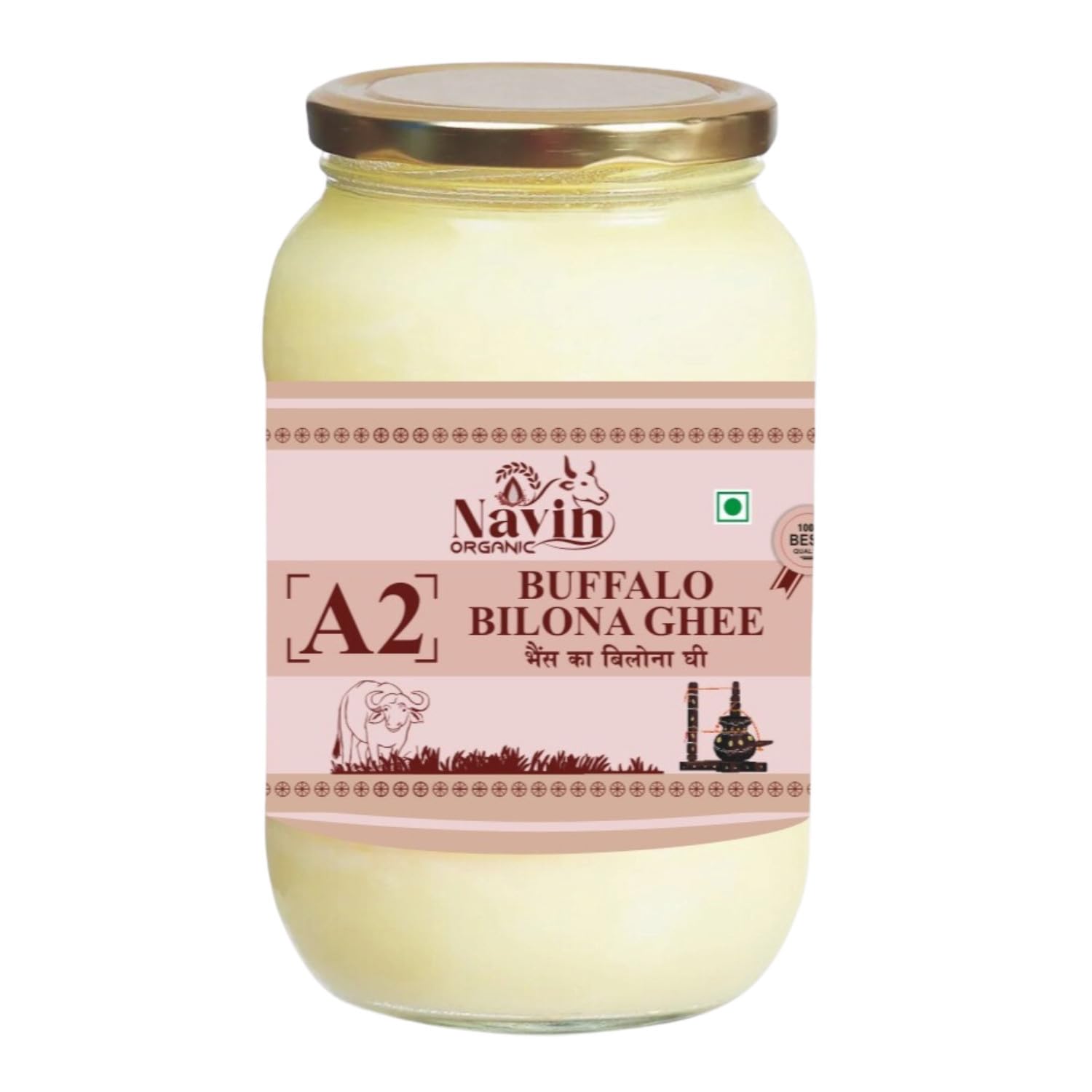 NAVIN ORGANIC A2 Desi Buffalo Bilona Ghee for Better Digestion&Immunity | 500g Glass Bottle (B0DJ57C7BZ) Amazon Price History, Amazon Price Tracker