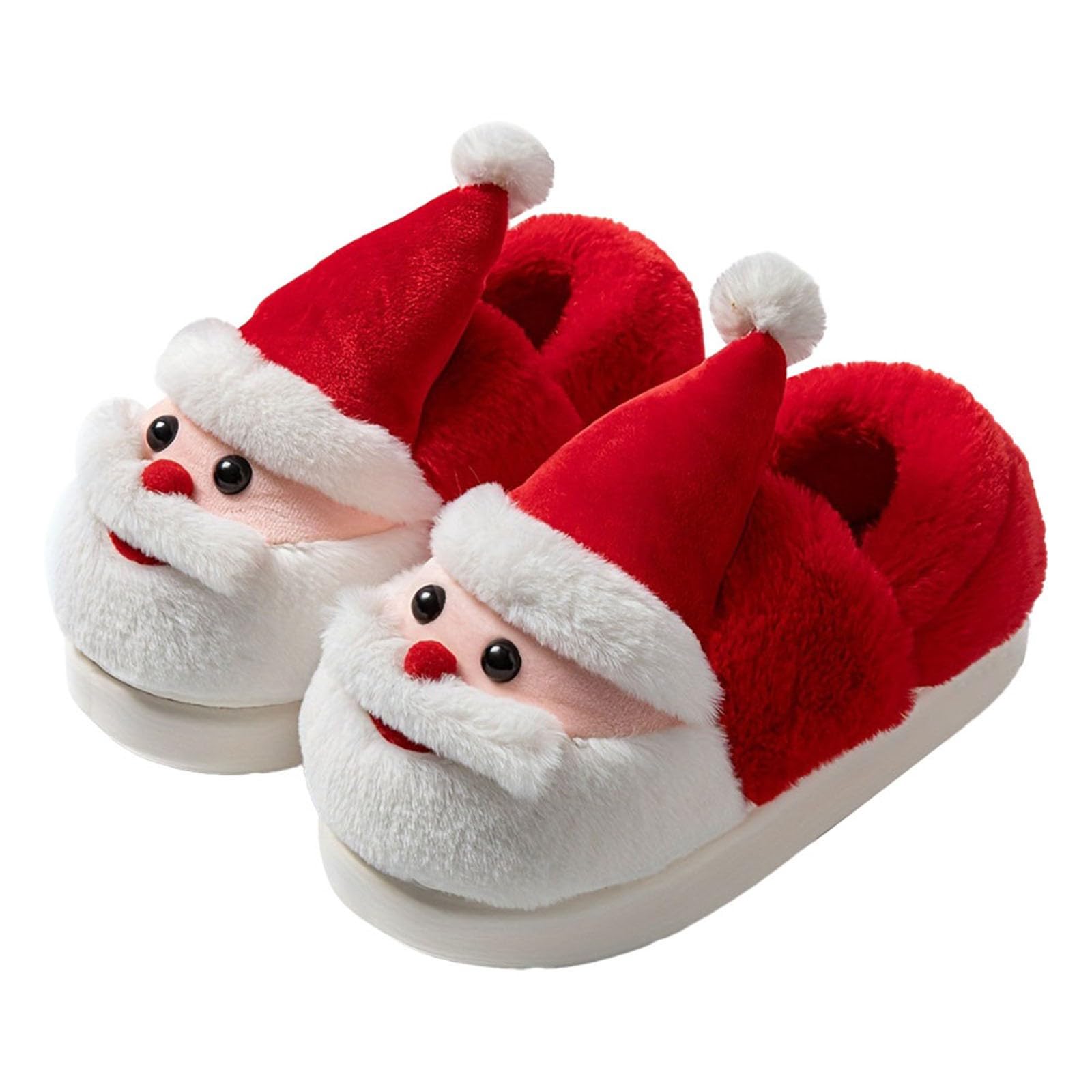 Pantuflas de felpa para mujer, diseño de dibujos animados, para invierno