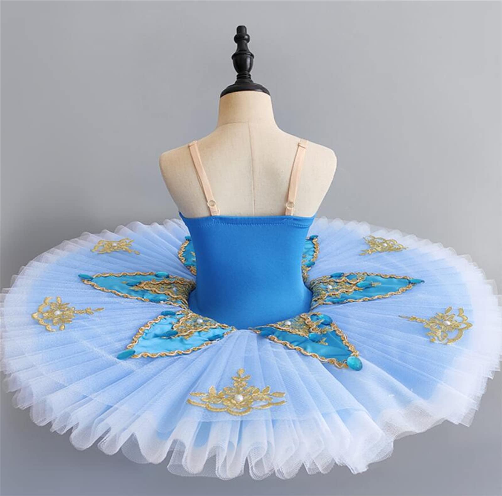 Falda Tutú de Ballet para Niñas Disfraces de El Lago de Los Cisnes Leotardo con Falda Y Camisola Ropa de Baile de Bailarina Vestido de Princesa de Cuento de Hadas para Competiciones Ropa de Entrenami