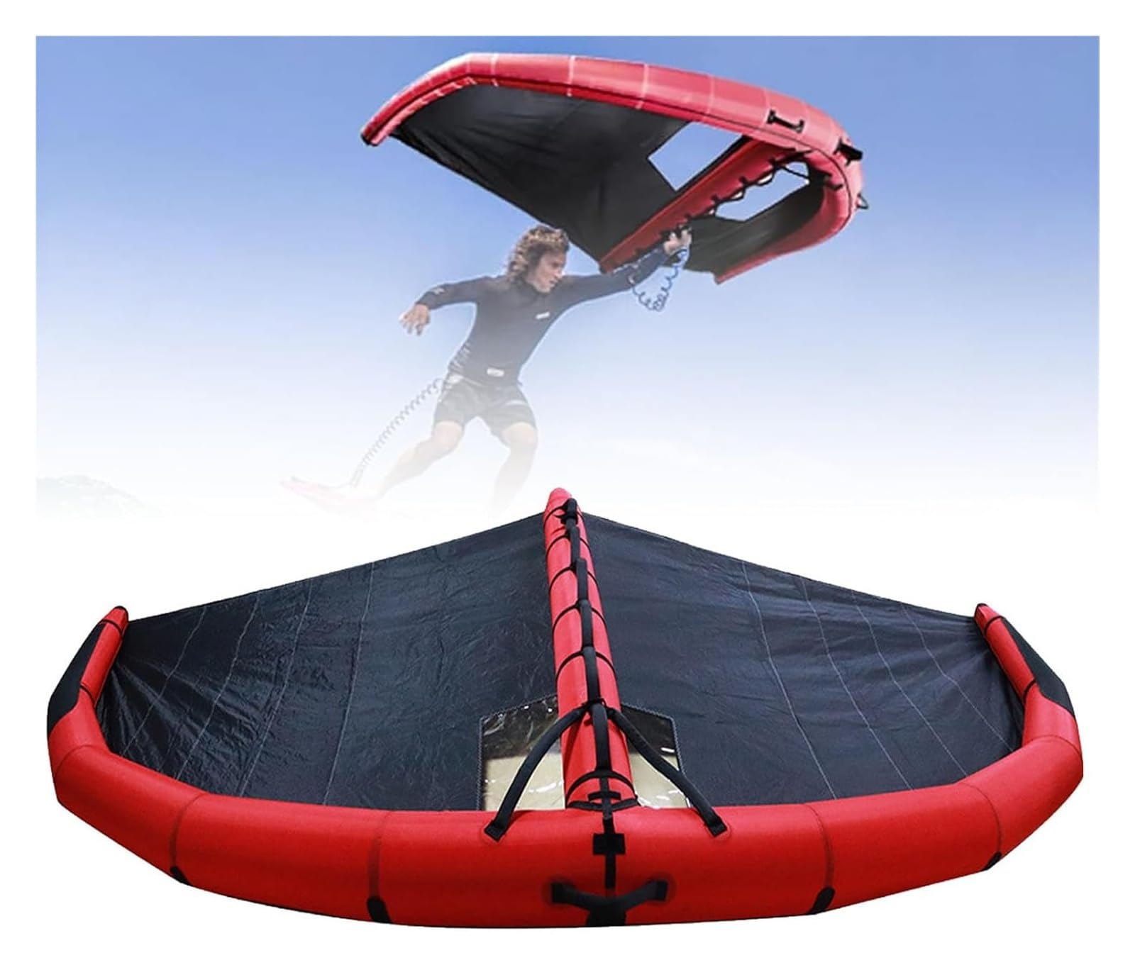 Nadmuchiwany latawiec foliowy do kitesurfingu, ręczny foliowy skrzydło do windsurfingu, idealny do jazdy na nartach na świeżym powietrzu i surfingu – najlepszy sprzęt do sportów wodnych