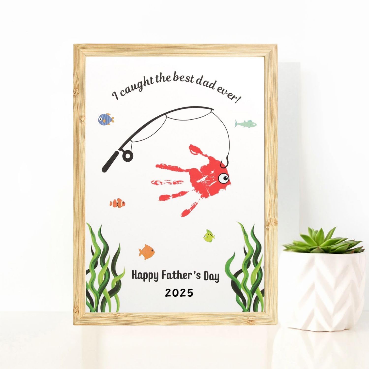 CJ&M Father's Day Handprint Craft Gift, white, Standard - Image 3