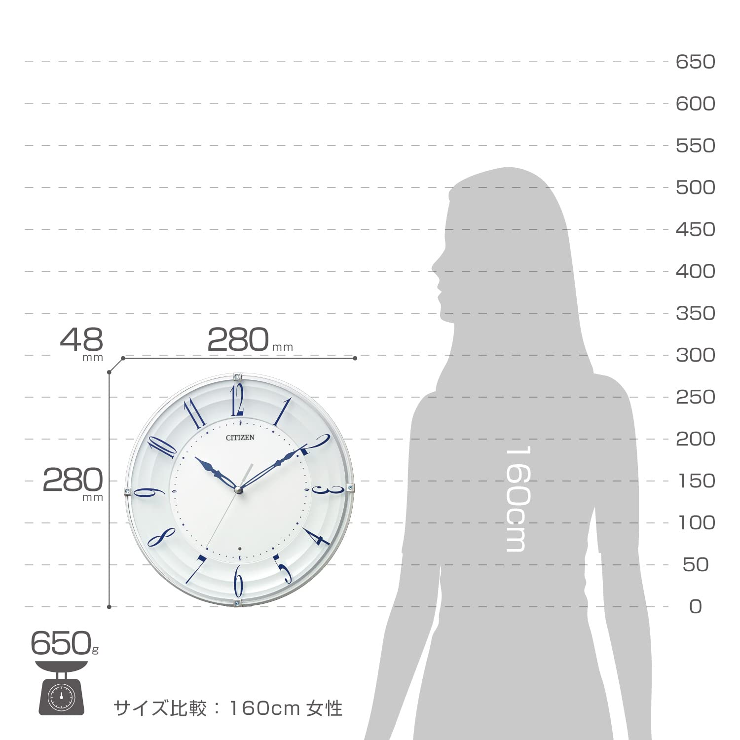 Amazon.co.jp: リズム(RHYTHM) シチズン 掛け時計 電波時計 連続