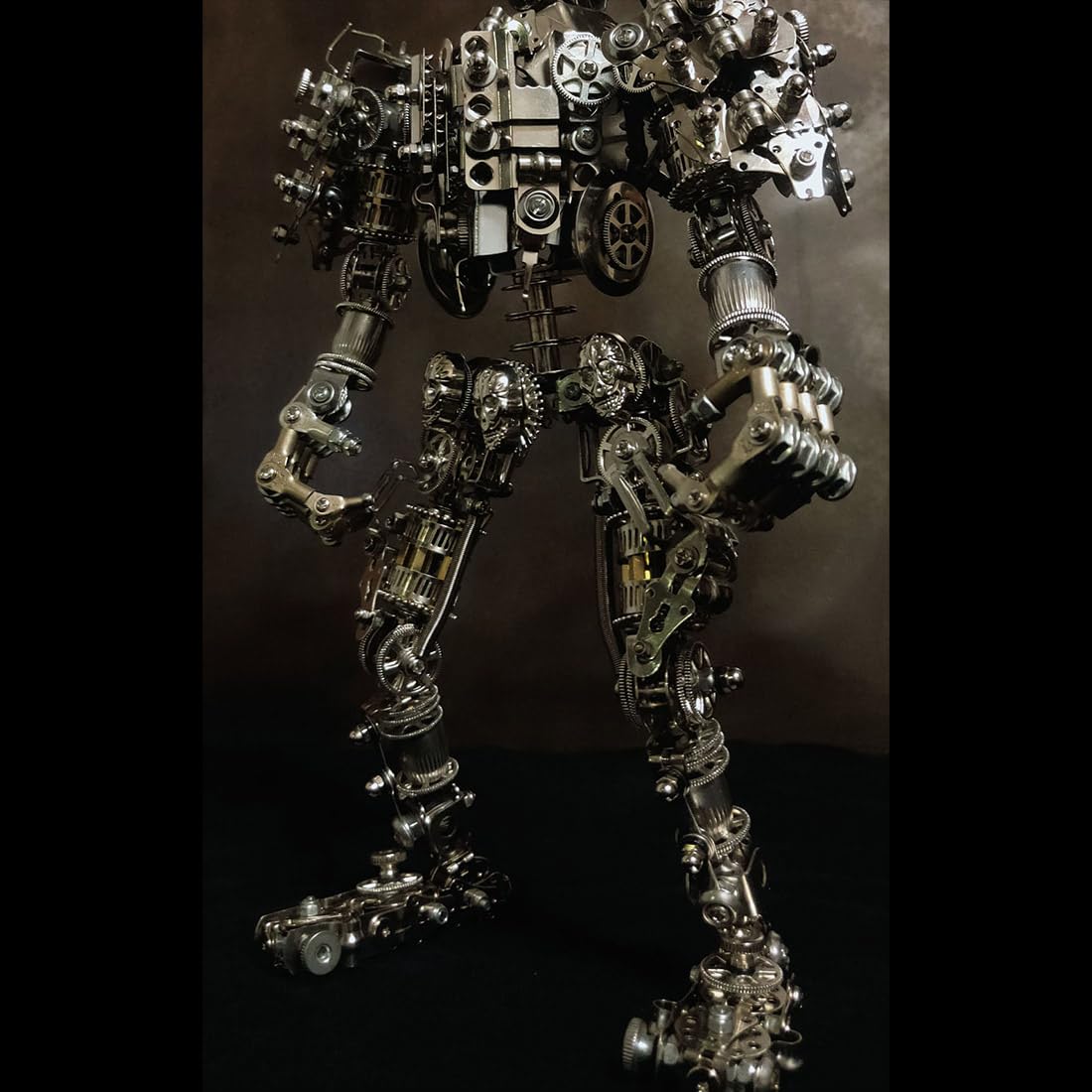 3D Metall Puzzle für Erwachsene, Futuristisches Mech-Skelett Modellbausatz mit Bewegliche Gelenke, DIY Kreativ und trendig Puzzle Modell für Desktop Ornaments & Geschenke (1250 Teile)