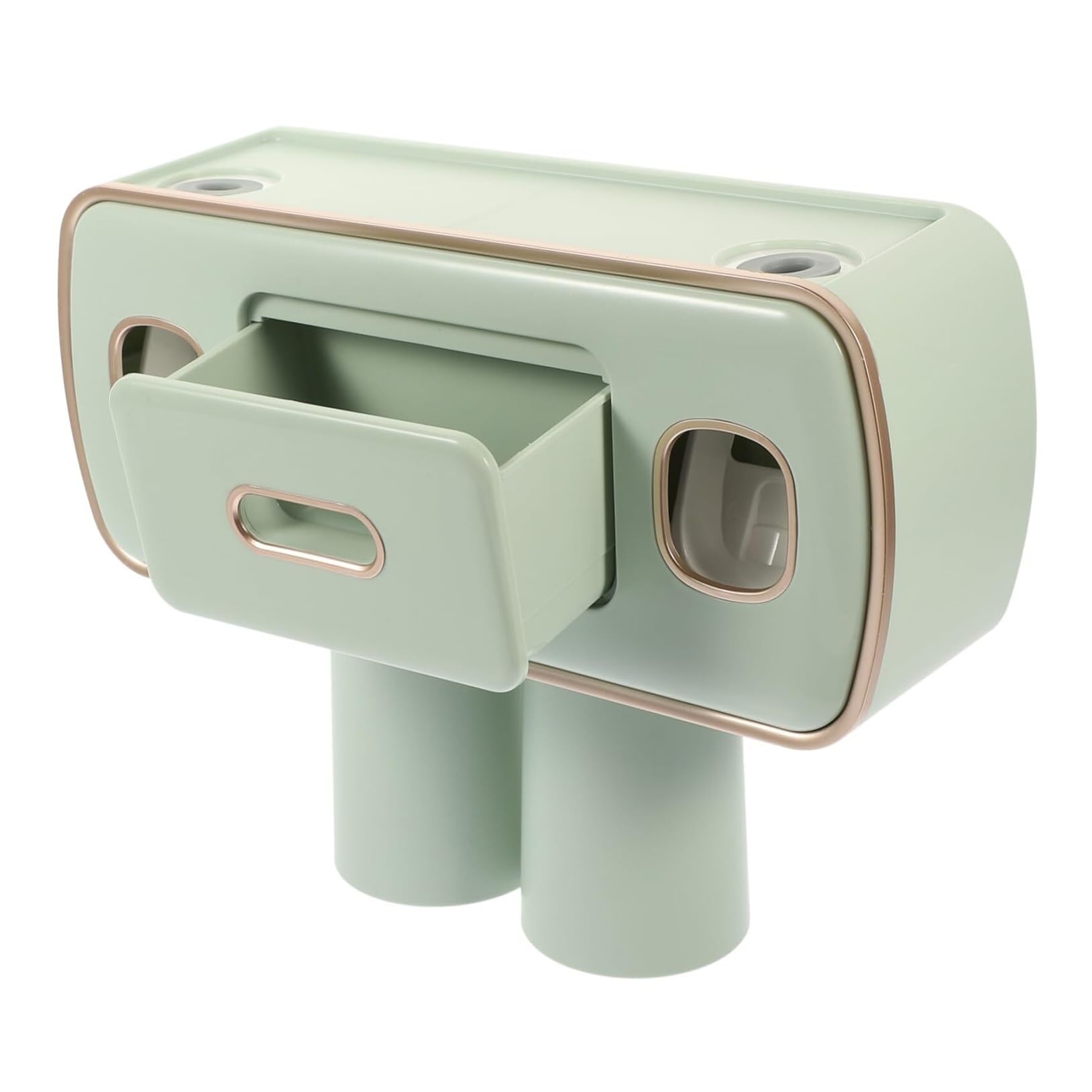 Soportes para cepillos de Dientes Bathroom Essentials - Estante de Almacenamiento for Montaje en Pared, dispensador Pasta Dientes, Soporte for Cepillo Organizador de Accesorios