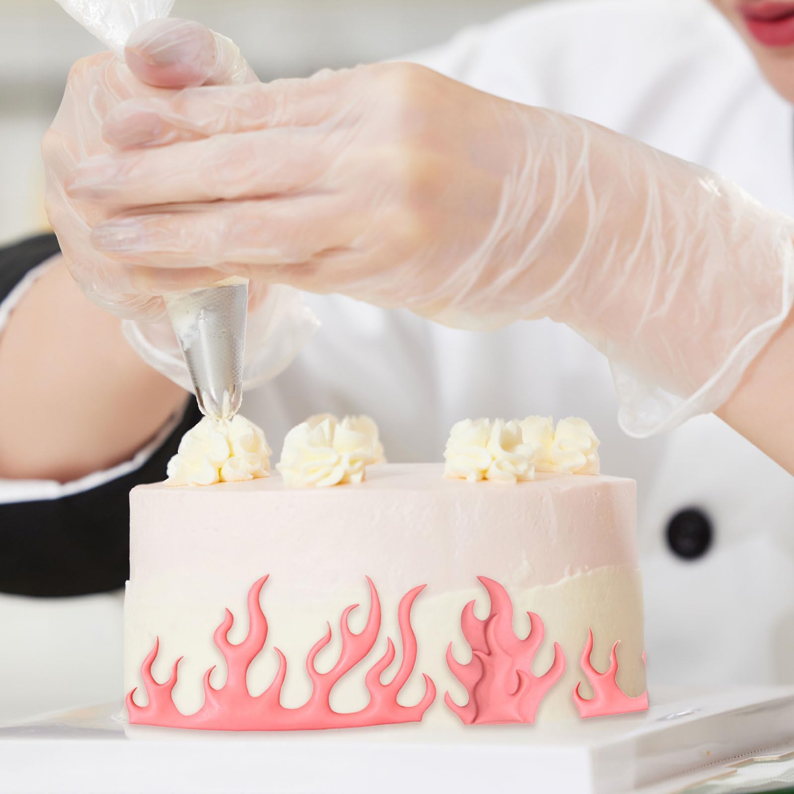 Stampi in silicone per torte al cioccolato a forma di fiamma