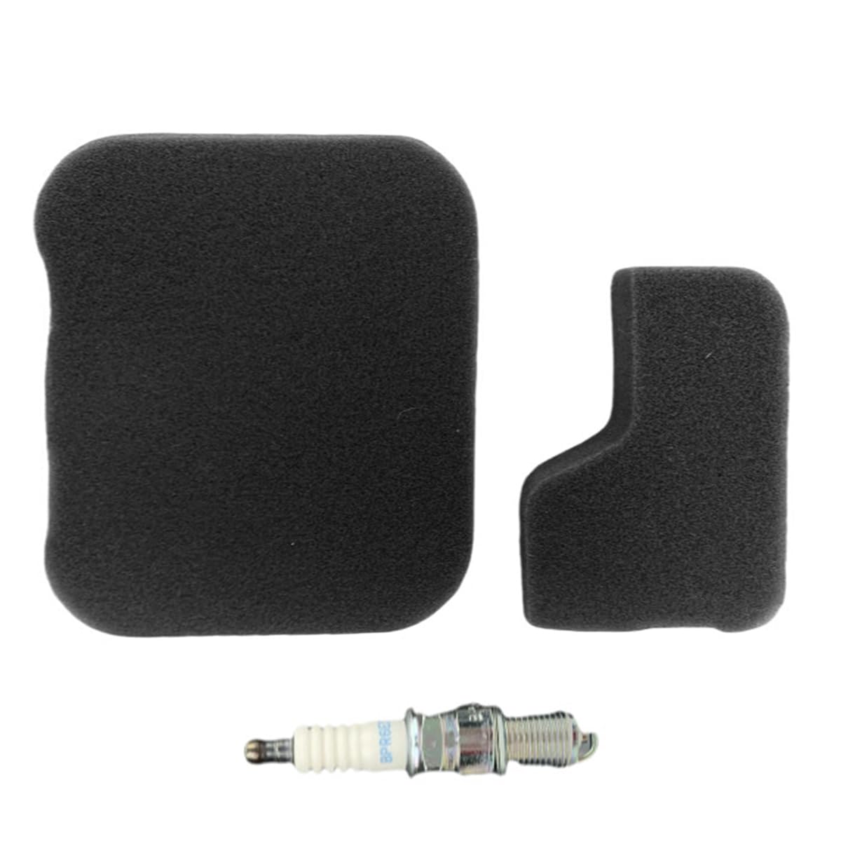 ACOLY 1 Set Service Kit Lawnmower Spark Plug Air Filters Kit BKR5E Spark Plug Lawnmower Maintenance Air Filters Compatible with Mountfield SP164 SP185