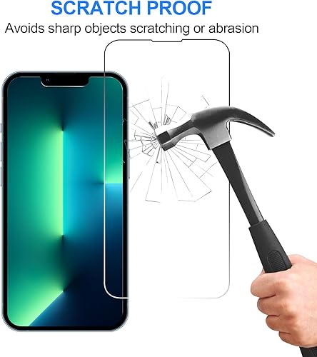 Miniatura 3 de Paquete de 3+3 protectores de pantalla de vidrio para iPhone 13 Pro Max con protector de lente de cámara, película de vidrio templado transparente