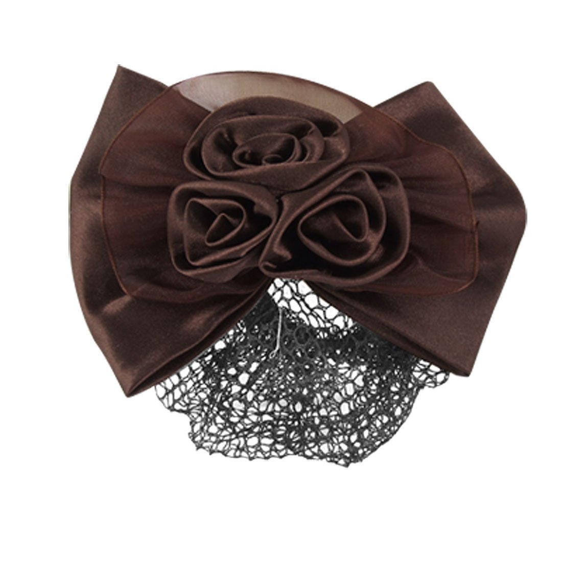 Uxcell Woman 3D Flower Hair Clip/Snood Net/Barrette, Dark