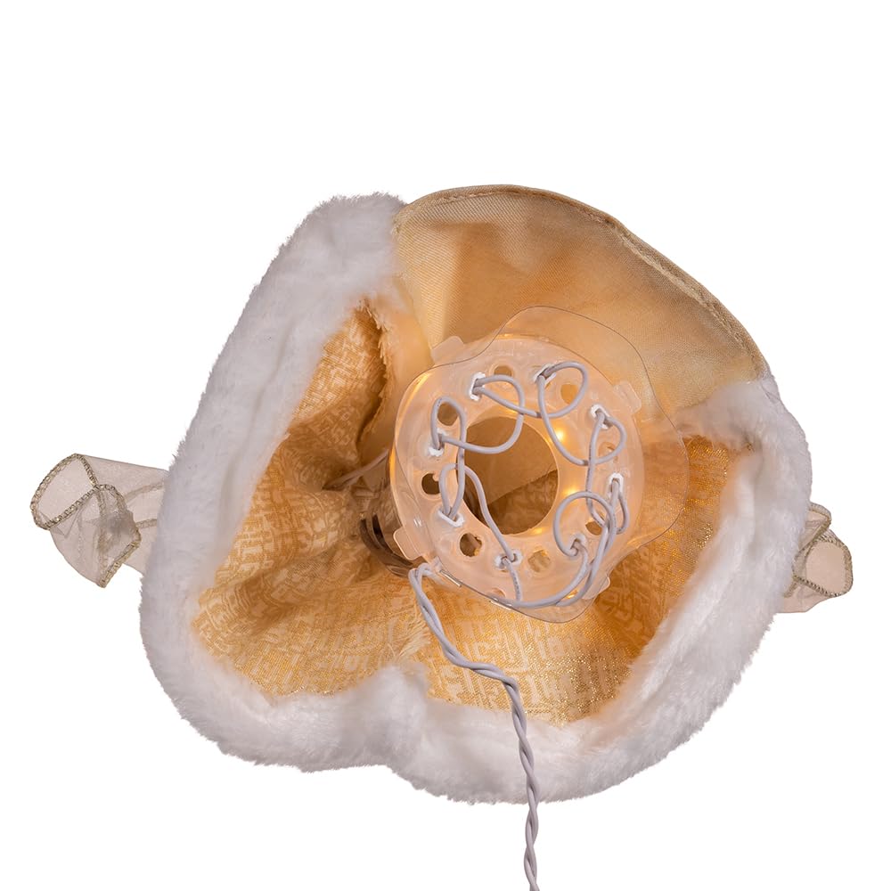 Kurt Adler Décoration de Sapin en Forme d'ange Naturel 10 lumières 25,4 cm