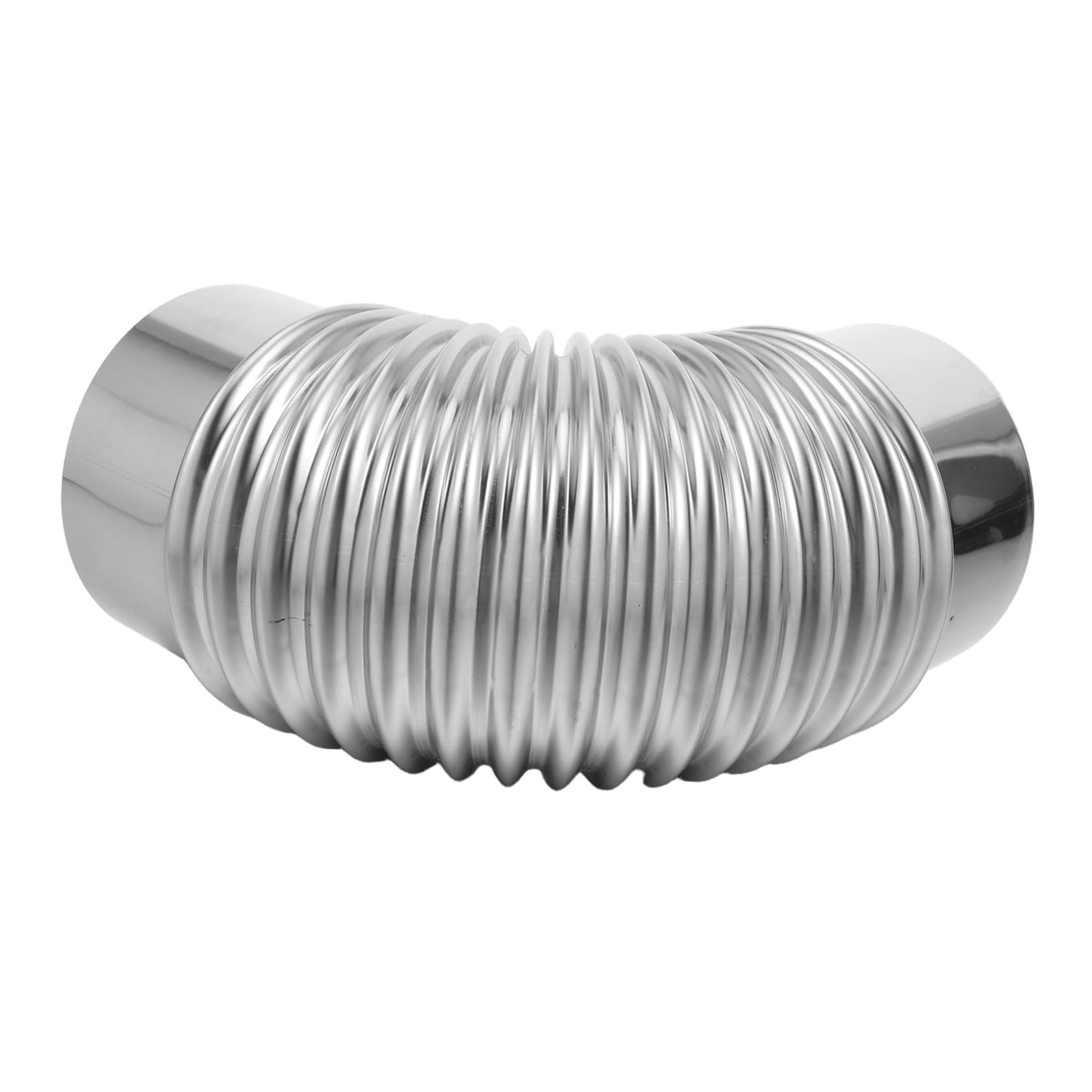 Connettore Tubo Stufa in Acciaio Inox a Gomito 90° Doppio Strato | Argento, Saldatura Ermetica, Isolamento Efficiente, per Stufa a Legna, Case e Uffici
