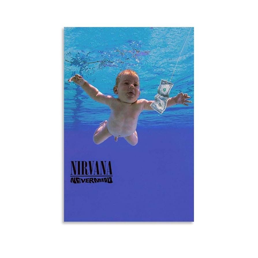 vtg90s Nirvana Never Mind UK販促用ポスター 1990's Nirvana 