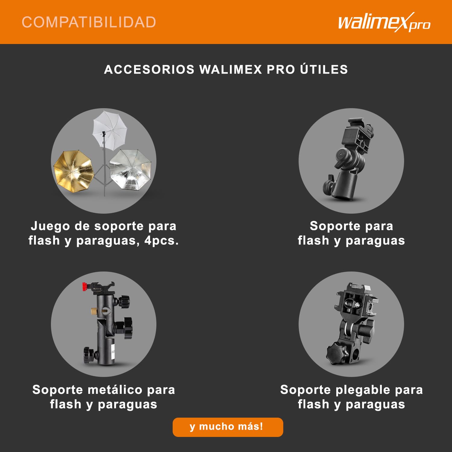 Walimex Pro - Paraguas difusor réflex (diámetro 180 cm), blanco y negro