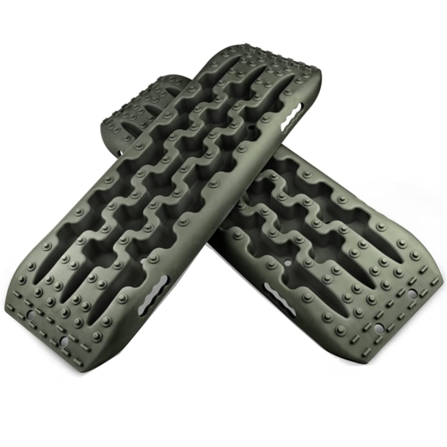 Peng General Recovery Traction Tracks Mat for 4X4 Offroad Sand Snow Mud Track Tire Ladder Black Slim 4WD(Set of 2) (Black)