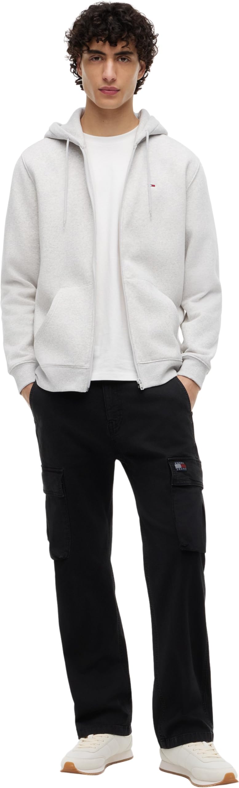 Tommy Jeans Męska bluza z kapturem z zamkiem błyskawicznym