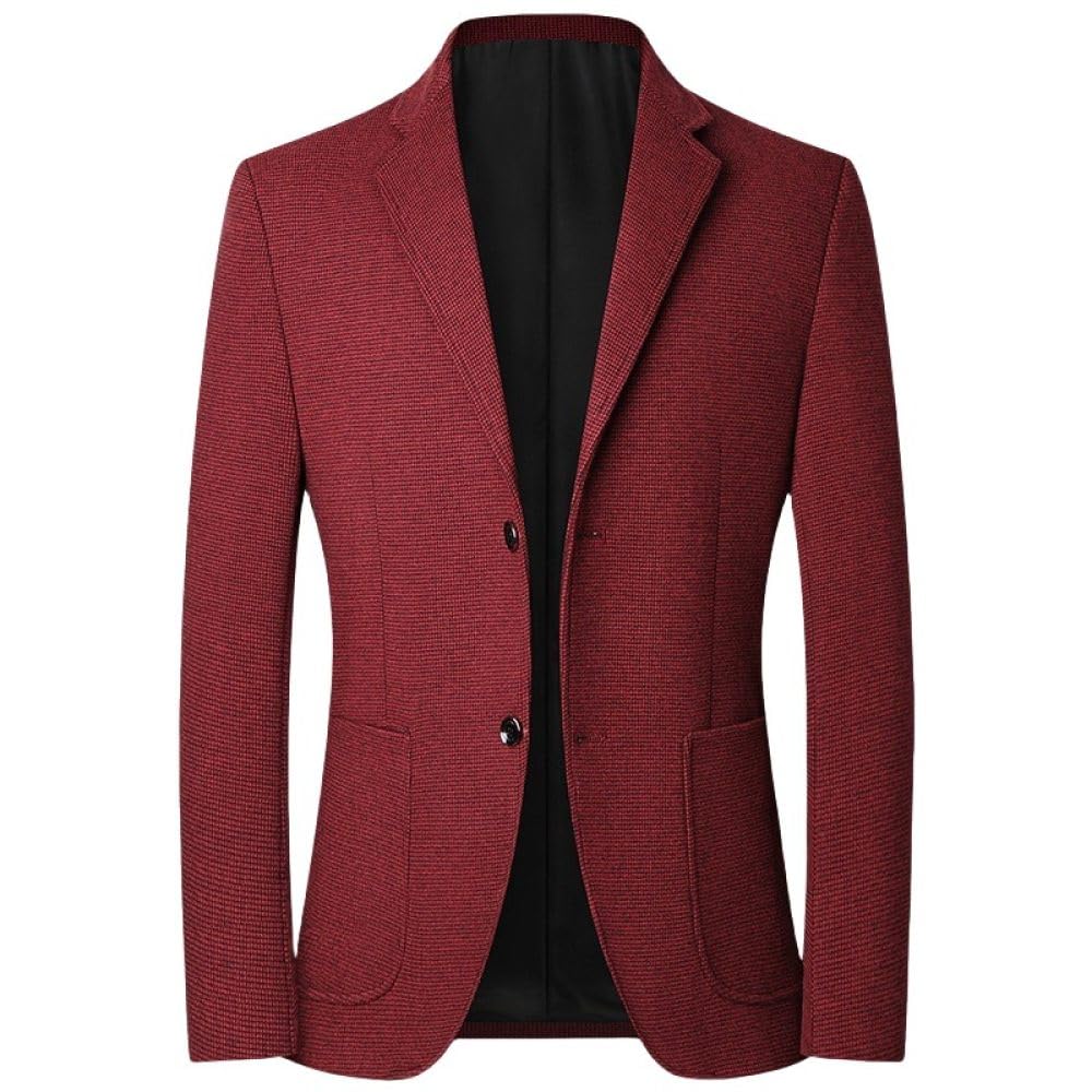 Herren Blazer Jackett,Herrenjacke, Blazer, Einfarbig, Anzüge, Blazer, Jacken, Bequem, Atmungsaktiv, Stilvoll, Herbst-Winter, Zwei Knöpfe, Taschen, Anzugmantel Für Hochzeit, Dating, Büros