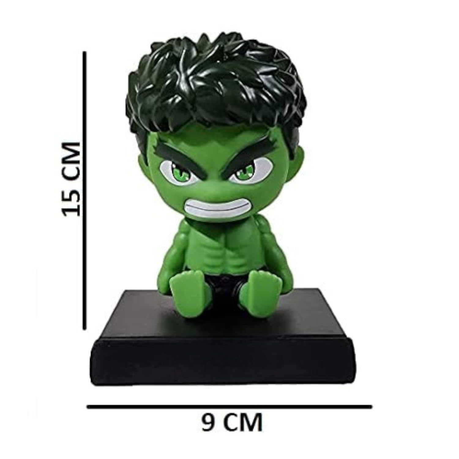 UMANI Super Hero Action Figure Limited Edition Bobblehead with Mobile Holder for Car Dashboard, Office Desk & Study Table (H.U.L.K.) - Image 7 thumbnail