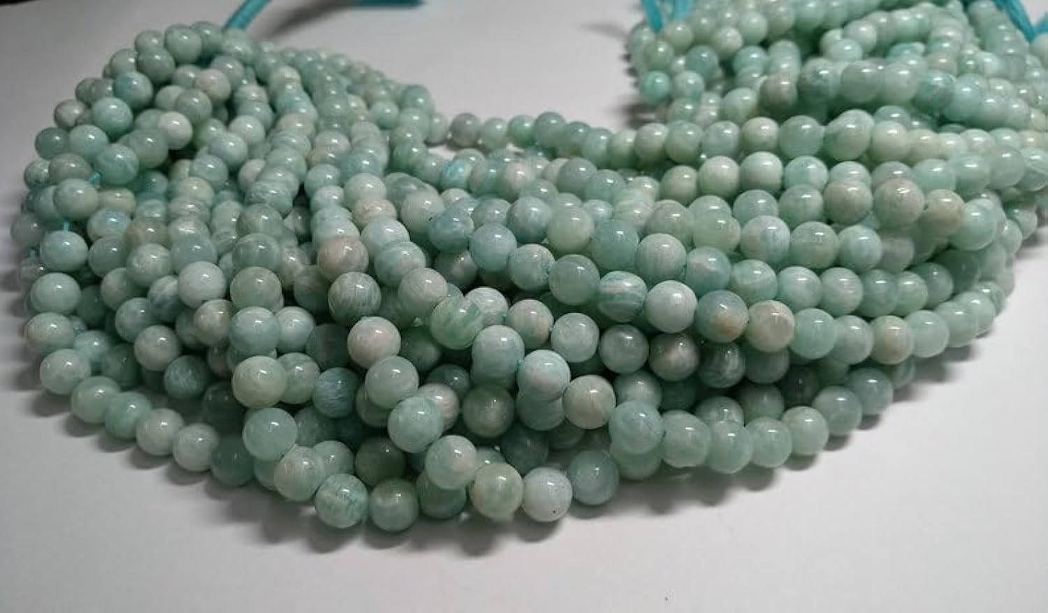 Perles amazonite naturelles de 7-8 mm pour réparer et personnaliser vos colliers ternis