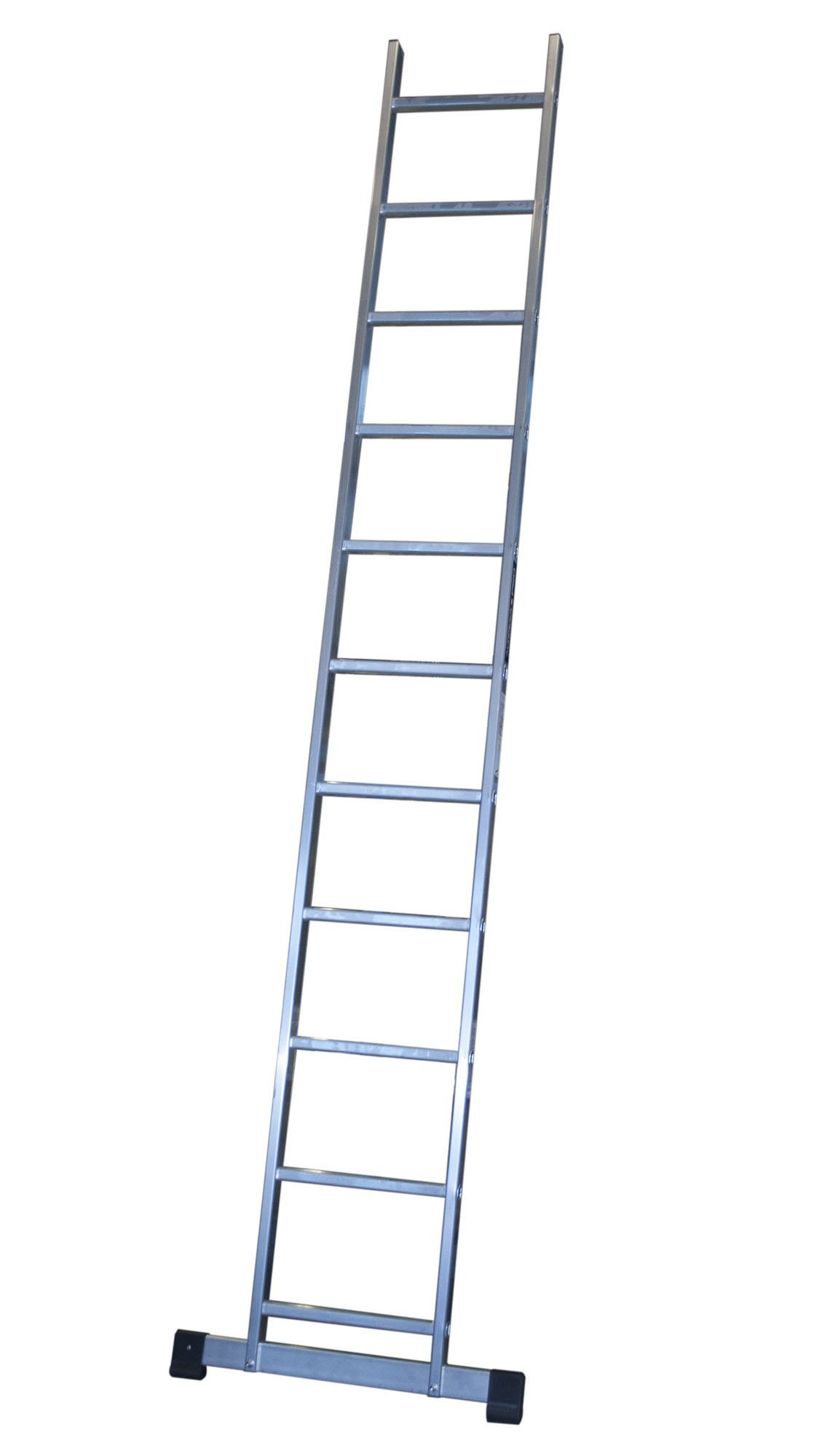 Escalera de Aluminio de Apoyo Simple 11 Peldaños con Barra Estabilizadora Basic