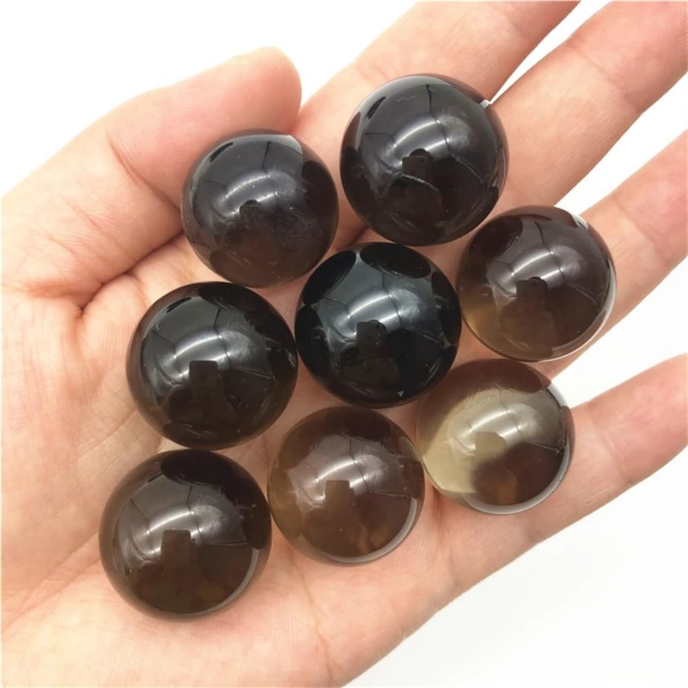 FOPURE Decorative Ornaments Quartz Ball Crystal Citrine Sphere Stone Minerals (Size : 1pc)