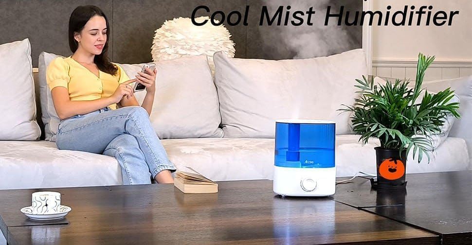 Image of Smart Ultrasonic Humidifier and Aroma Difuser, 5.5L Cool Mist Top Filling Humidifiers for Home & Bedroom The Large Capacity Water Tank Is Designed To Work room moisture BPA-Free Air Humidifier