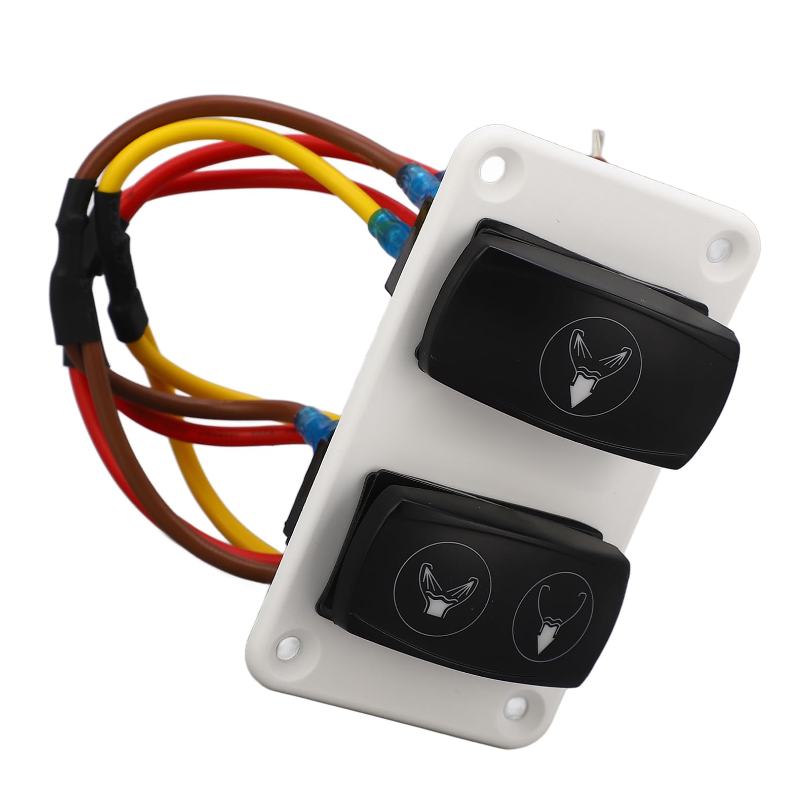 Interrupteur de Panneau de Commande de Toilettes Marins de Réponse Rapide, DC12 24V 3 Way Way RV Toilet Rocker Interrupteur pour les Bateaux et les Yachts