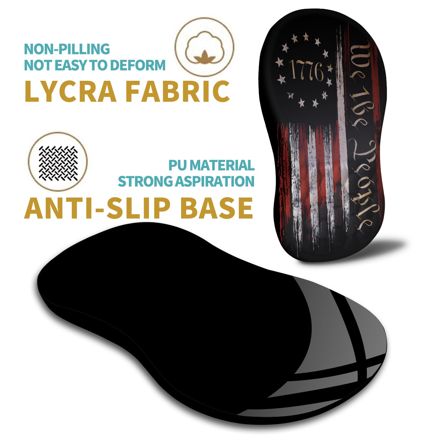 Hokafenle Alfombrilla ergonómica para mouse con diseño de masaje, reposamuñecas para aliviar el dolor con espuma viscoelástica y base de poliuretano antideslizante, alfombrillas de mouse para mouse