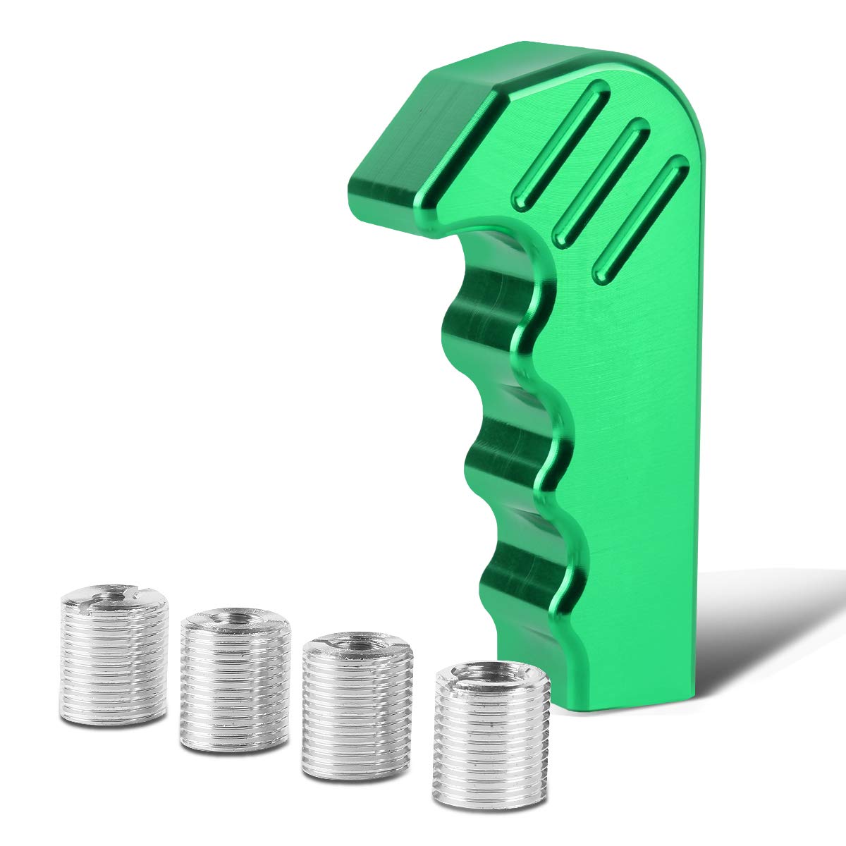 Auto Dynasty Aluminum Gun Handle Pistol Grip Car Manual Transmission Shift Knob Shifter Lever, Universal Fit, Green