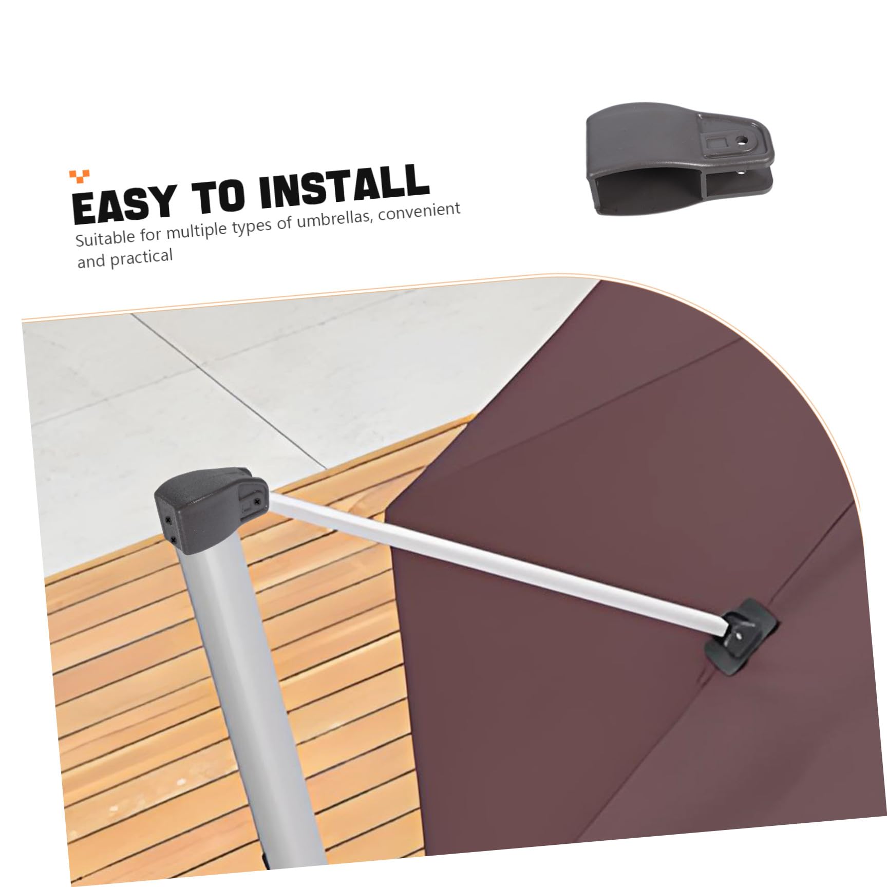 Totority Maniglione di Ricambio per Ombrellone da Giardino Marrone in Pp Compatibilità Versatile e Facile Utilizzo per Ombrelloni da Patio e Parasole da Spiaggia