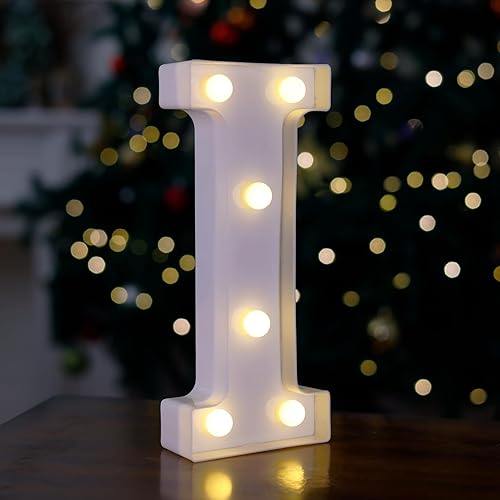 Miniatura 24 de Letrero LED de marquesina, letras iluminadas del alfabeto, letras LED que funcionan con pilas, para luz nocturna, bodas, cumpleaños, fiestas,