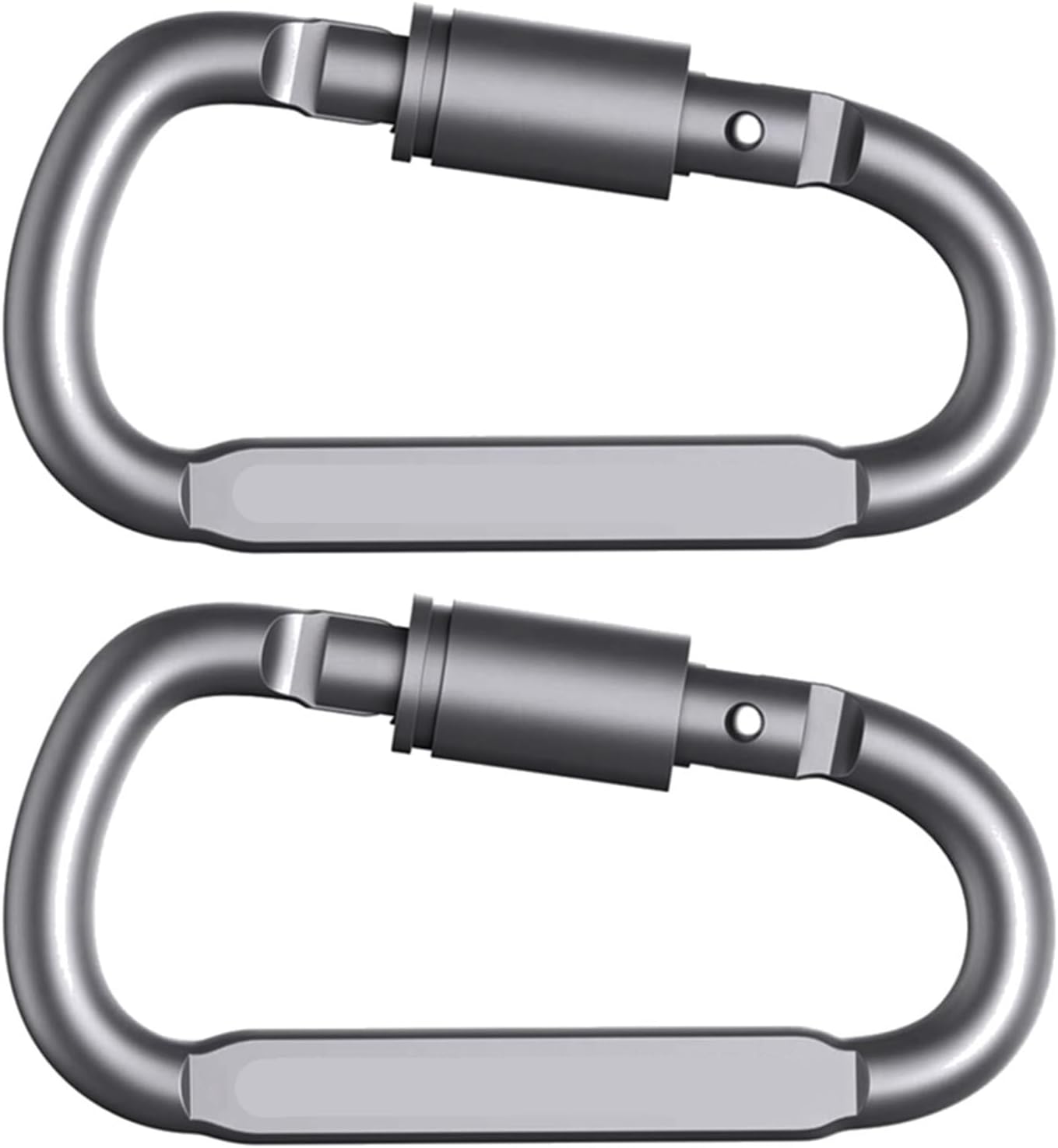 Snap Clips Snap Hooks 2-20Pcs Mini Clips Alluminum Alloy D-Ring Buckle Spring Clip Keychain for Keys Tools(Grey 2PCS)